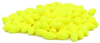 Dailygoods- Vissenlures 100 Stuks - Kunststof Kralen - Lichtgevend - Zeevis Accessoire - Duurzaam - Afmeting 12 x 6 mm - Viskralen