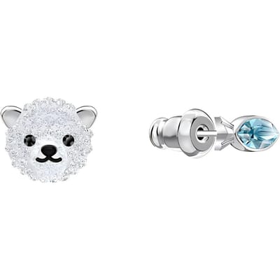 Swarovski IJsbeer Asymmetrische Oorbellen Damesoorbellen 5488192 Silver white