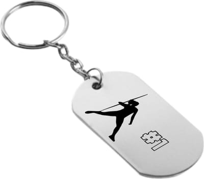 Akyol - speerwerpen sleutelhanger - Sport - familie vrienden - cadeau - 54 x 29mm
