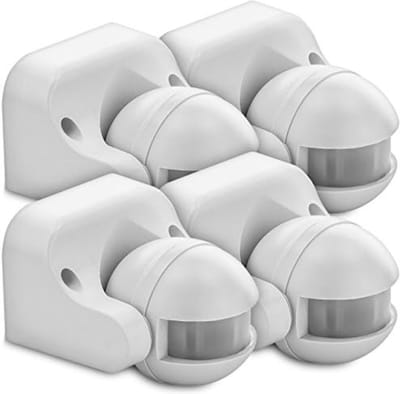 Infrarood Bewegingsmelder - Opbouw Sensor - Automatische Verlichting - Spatwaterdicht IP44 - 12m Bereik - Wit