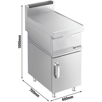 GGM Gastro Neutralelement - 400mm - mit Schublade - inkl. Unterbau mit 1 Tür Zilver