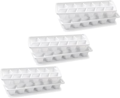6x stuks IJsblokjes/ijsklontjes vormen wit - 12 stuks - IJsblokjes/ijsklontjes makers