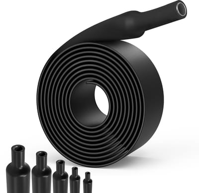 Krimpkous 2m Ø7,9/15,4/19,1/30/40mm, krimpkousen waterdicht, krimpkous met lijm zwart (Ø30mm 2m)