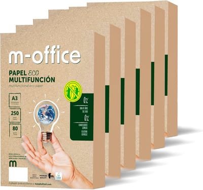 Grootformaat A3 Kopieerpapier 80 Gram - 100% Gerecycled - 6x250 Vellen (1500 Totaal)