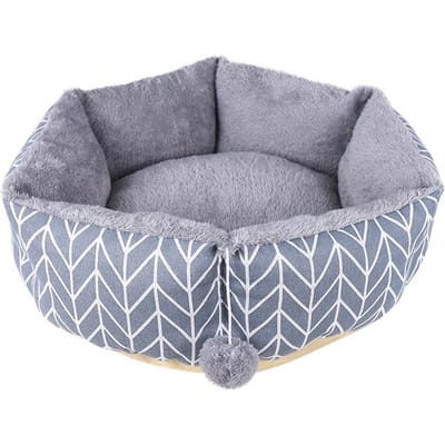 Nid Rond Hexagonal Peut Être Utilisé en Toutes Saisons Créatif Nid pour Animal de Compagnie Chaud Doux et Confortable Maison pour Chien Fournitures pour Animaux S gray