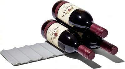 Tolvia Koelkast Drank Organizer voor Blikjes & Flessen - Geschikt voor 12 Blikjes - Anti-Slip Drankhouder - Ruimtebesparende Koelkast Organizer - Stapelbaar & Stevig - Grijs