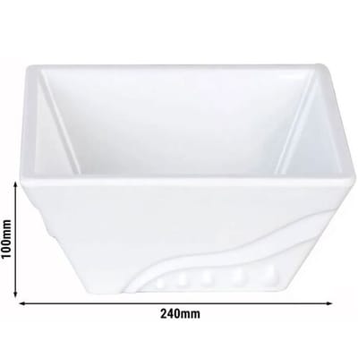 GGM Gastro (10 Stück) Melaminschale für Etagerie/ Buffetständer - Höhe: 100mm Wit