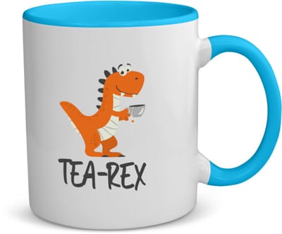 Akyol - thee koffiemok - theemok - blauw - Thee - thee liefhebber - cadeau voor iemand die van thee houdt - cadeau thee - tearex - met opdruk - verjaardag - grappig cadeautje verjaardag - 350 ML inhoud