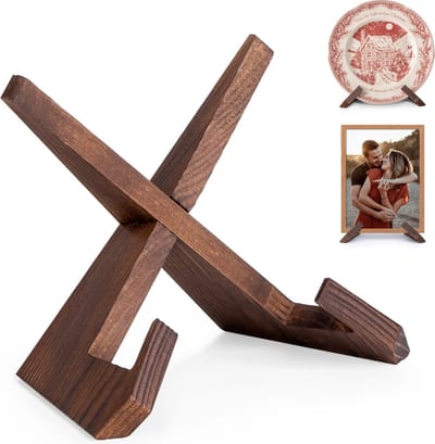 La'Moussawi ® Bordenhouder van Hout voor Multifunctioneel Gebruik en Decoratieve Presentaties