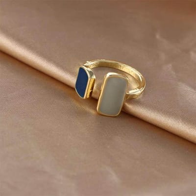 Bagues ouvertes réglables pour femmes, bague en zircon, mode féminine, simple, goutte d'huile, bagues de promesse de mariage, vintage pour dames or