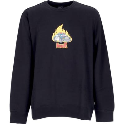 Roasted Crew Zwart herensweatshirt met ronde hals
