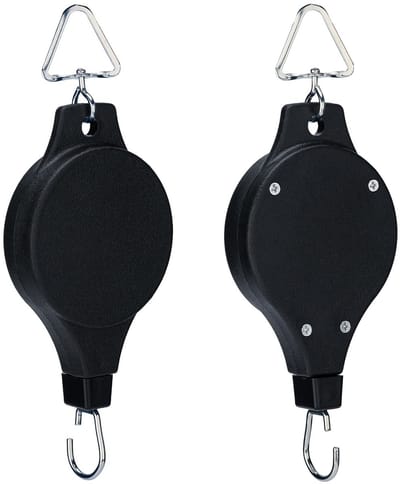 Dailygoods- Bloempot - 2 Stuks Plantenhangerhouder - Verstelbare Ophanghaak - Intrekbare Plantenlift - Plantenhouder - Hoogwaardige Kwaliteit - Plantenhanger