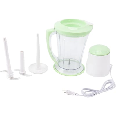 Mixeur de jus entièrement automatique 800 W, capacité de 1,5 L, machine à mélanger le lait de soja pour shakes, smoothies, viandes L white