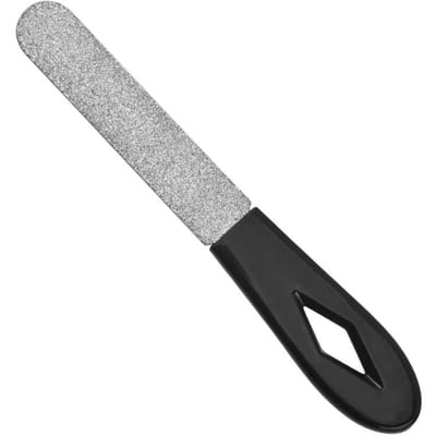Dubbelzijdige Roestvrijstalen Nagelknipper Schuur Nagellak Buffer Manicure Pedicure Gereedschap, Voor Teennagel& Voet Reiniging 1pcs zwart