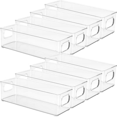 8 Stuks Koelkast Organizers, Doorzichtige Opbergdozen met Handvatten voor Keuken en Koelkast