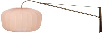 Wandlamp Vela Lino 4748BR brons met beige-crème textiel kap, uitschuifbaar en draaibaar, Steinhauer, trendy design voor binnengebruik