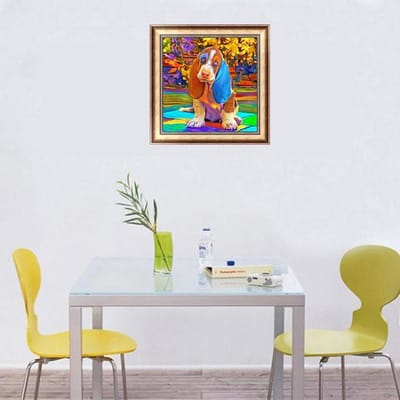 Diamond Painting Handwerken Diamond Pictures Steentjes Borduren kleurrijke hond Hobby's en ambachten 30x30CM beige