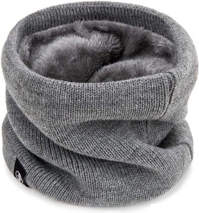 Nivard Nekwarmer - Dames - Fleece - Motor - Bandana - Masker - Colsjaal - Sjaal - Gewatteerd - Skiën - Warm - Herfst - Donker Grijs