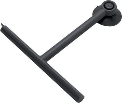 Famanu - Zwarte siliconen douchetrekker 23 cm met zuignap, uniek design