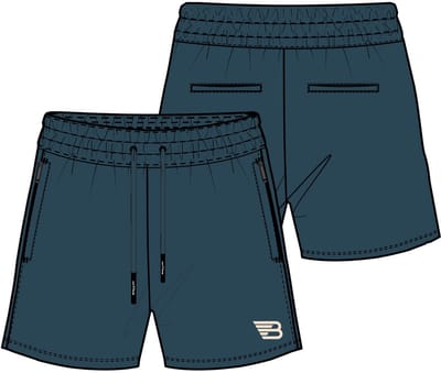 Ballin Amsterdam - Jongens Regular fit Shorts Sweat - Navy - Maat 16