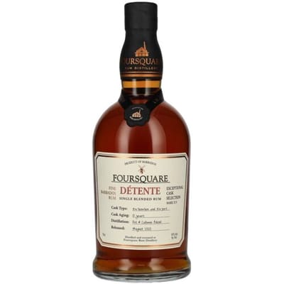 Foursquare rum Foursquare 10 Years Old DÉTENTE Single Blended Rum 51% Vol. 0,7l