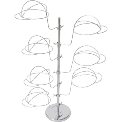 Présentoir à Chapeaux 7 Niveaux Métal Support d'Exposition pour Magasin white