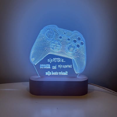LED lamp liefste PETER | game controller | STRIK | liefste peter | peter vragen | peter worden | peetoom vragen | peettante worden | cadeau | geschenkdoos | giftbox | ellerliefste peter
