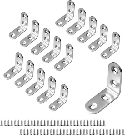 Hoekbeugels van RVS - 50 x 50 mm, 16 Stuks voor Meubels en Planken - Sterk, Duurzaam en Roestvrij