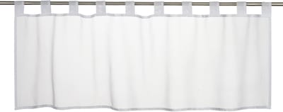 Elbersdrucke Bistro Gordijn Basic 48x140 cm wit transparant