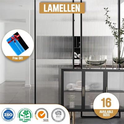 ZIA’S & CO-Raamfolie HR++45x300cm-Zonwerend & Isolerend-Anti inkijk-Statisch-Lamellen-Inclusief Rakel