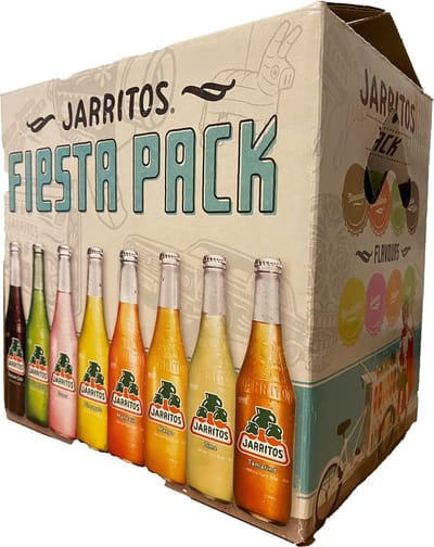 Jarritos Fiesta Mix Pack – Mexicaanse Frisdrank – 12 Glazen Flesjes – Diverse Smaken – Met Suikerriet