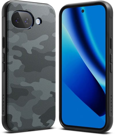 Ringke Onyx | Hoesje Geschikt voor Google Pixel 10a | Back Cover Flexibel TPU | Militaire Standaard | Camo | Zwart