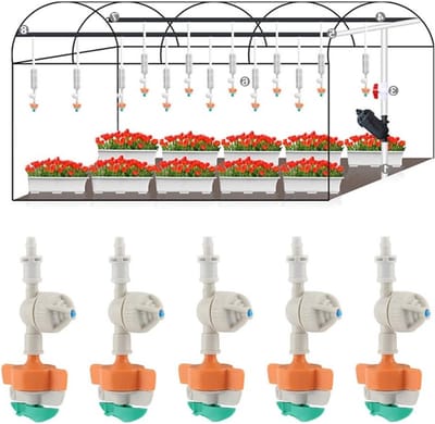 Rotating Nozzle Anti-Drip Sproeier voor Binnengebruik met Hangende Verbinding en Hooghoekige Capillaire Tuinsproeiers - 5 Stuks
