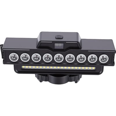 Oplaadbare Fietskoplamp met Toeter 9 LED's Waterdicht Digitaal Vermogensdisplay Fietslamp voor Nachtelijk Rijden Berg