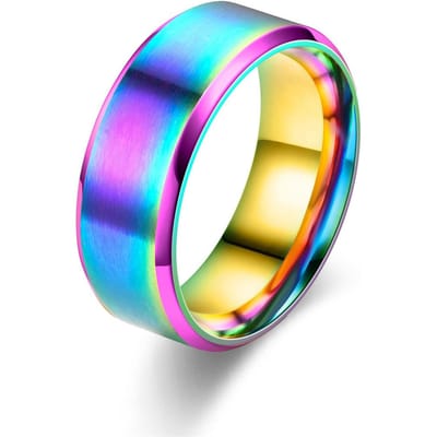 Klassieke Mat Afgewerkte Roestvrijstalen Ring Unisex Verstelbare Band Sieraden Accessoire voor Mannen En Vrouwen Maat 6 tot 13 8