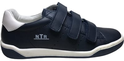 Naturino - Cliff VL - mt 28 - 3 velcro's lederen sneakers - navy/wit