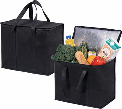 Florixa® Bezorgtas - Pizzatas - Delivery box 29 Liter - Zwart - 22cm x 40cm x 33cm