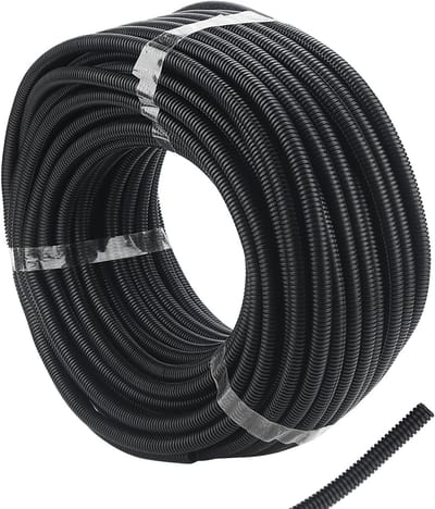 Flexibele Zwarte Golfbuis van 50M voor Kabelbescherming - Ideaal voor Thuis, Kantoor en Industrie (ID 10mm x OD 13mm)