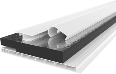 Rolluikkastdeksel set - Inspectieklep raamluik - Binnenklimaat optimaliseren - 20mm isolatieschuim - 160 cm lengte - Wit