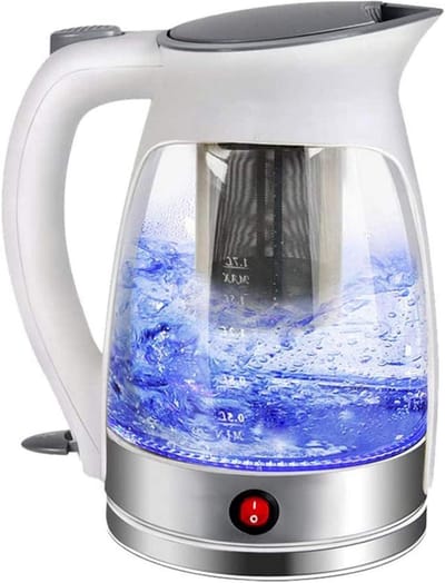 Glazen Waterkoker - Eco Waterkoker - Snel Water Koken - Verlichte LED Indicatie - 17 Liter - Blauw