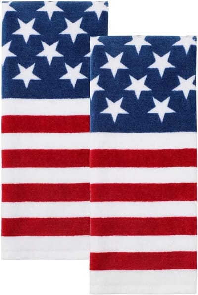 Set van 2 Patriottische Keukendoeken Rood Wit Blauw Kwaliteitskatoen