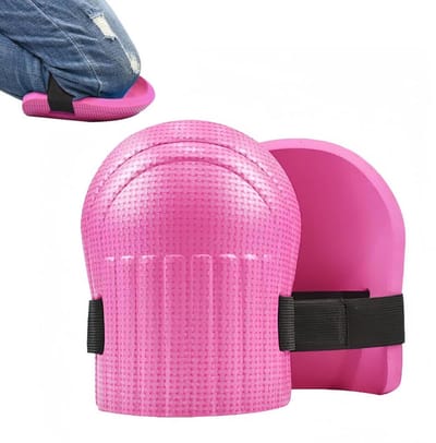 1 paar - Tuin kniebeschermers - Safety - Volwassenen - Knee Pads Bouw - EVA - Zachte - Kniestukken - Kniebescherming - kniemat - Schokabsorberende Kniebeschermers - Unisex - Voor Stratenmaker, Klussen, Sport, Bouw & Tuinieren - Roze