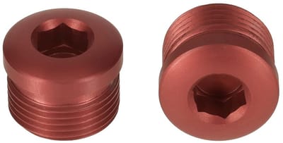 Platte Fiets Pedalen Eindkappen Bouten voor MTB en Racefietsen - Aluminium - Rood (2 stuks)
