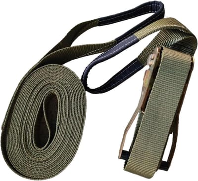 Slackline Set - Balansband Trainingslijn - Buitenactiviteit Balans - Extra Duurzaam Nylon - 11 Meter - Legergroen