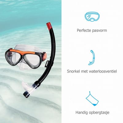 IST Sports - Snorkelset voor kinderen - Masker en Snorkel - Siliconen