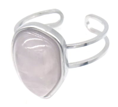 Ring – sieraad – accessoire – RVS – stainless steel – one size - zilverkleurig - roze – cadeau – geschenk – cadeau – feest – feestdagen