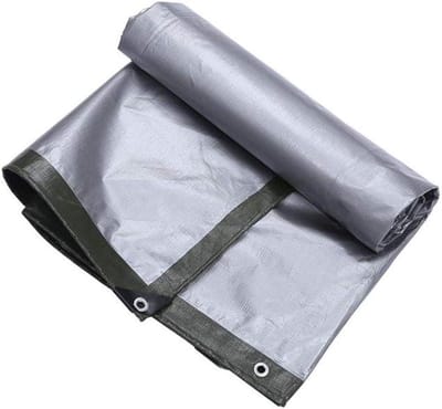 Dekzeil - Waterdicht laken - Tuin beschermen - Versterkte randen - 6mx8m - Zilver