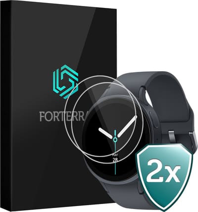 Screenprotector - 2 Stuks Geschikt voor Samsung Galaxy Watch 8 (40 mm) - Sterk & Shockproof - Tempered Glass - Gehard Glas - Beschermglas Screen Cover - Bescherm Protector voor Smartwatch