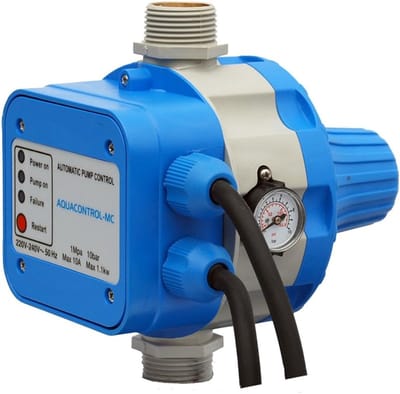Drukregelaar Pomp - Automatische Watercontrole - Constante Druk - Inclusief Manometer - 23.5 x 16 x 15 cm