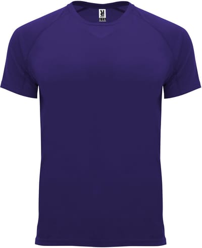 Paars heren 5 pack sportshirt korte mouwen Bahrain merk Roly maat XXL